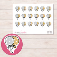 DDZ-7810 planner sticker sheet with enlarged sticker detail