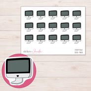 DDZ-7813 planner sticker sheet with enlarged sticker detail