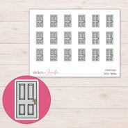 DDZ-7836 planner sticker sheet with enlarged sticker detail