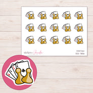 DDZ-7856 planner sticker sheet with enlarged sticker detail