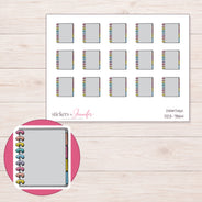 DDZ-7864 planner sticker sheet with enlarged sticker detail