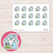 DDZ-7881 planner sticker sheet with enlarged sticker detail