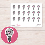 DDZ-7884 planner sticker sheet with enlarged sticker detail