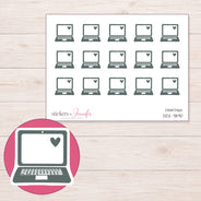 DDZ-7890 planner sticker sheet with enlarged sticker detail