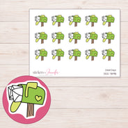 DDZ-7898 planner sticker sheet with enlarged sticker detail