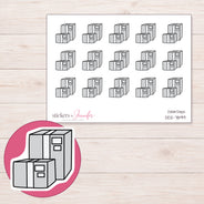 DDZ-7899 planner sticker sheet with enlarged sticker detail