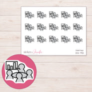 DDZ-7901 planner sticker sheet with enlarged sticker detail