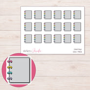 DDZ-7903 planner sticker sheet with enlarged sticker detail
