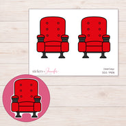 DDZ-7908 planner sticker sheet with enlarged sticker detail