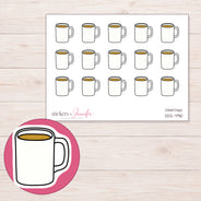 DDZ-7910 planner sticker sheet with enlarged sticker detail
