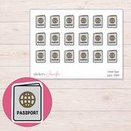 DDZ-7919 planner sticker sheet with enlarged sticker detail