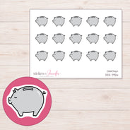 DDZ-7926 planner sticker sheet with enlarged sticker detail