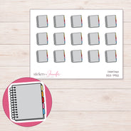 DDZ-7932 planner sticker sheet with enlarged sticker detail