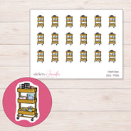 DDZ-7935 planner sticker sheet with enlarged sticker detail