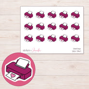 DDZ-7947 planner sticker sheet with enlarged sticker detail