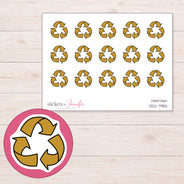 DDZ-7955 planner sticker sheet with enlarged sticker detail