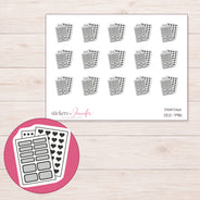 DDZ-7981 planner sticker sheet with enlarged sticker detail