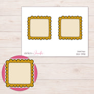 DDZ-7990 planner sticker sheet with enlarged sticker detail