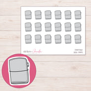 DDZ-7997 planner sticker sheet with enlarged sticker detail