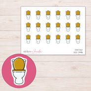 DDZ-7998 planner sticker sheet with enlarged sticker detail