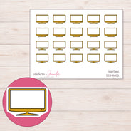 DDZ-8002 planner sticker sheet with enlarged sticker detail