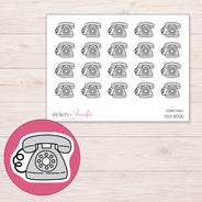 DDZ-8006 planner sticker sheet with enlarged sticker detail