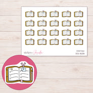 DDZ-8008 planner sticker sheet with enlarged sticker detail