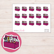 DDZ-8010 planner sticker sheet with enlarged sticker detail