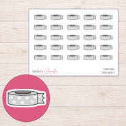 DDZ-8027 planner sticker sheet with enlarged sticker detail
