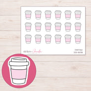 DDZ-8038 planner sticker sheet with enlarged sticker detail