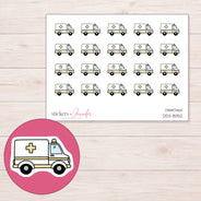 DDZ-8052 planner sticker sheet with enlarged sticker detail