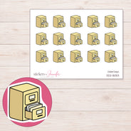 DDZ-8053 planner sticker sheet with enlarged sticker detail