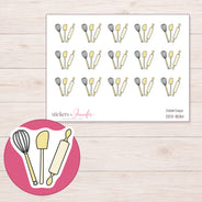 DDZ-8061 planner sticker sheet with enlarged sticker detail