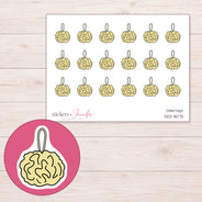 DDZ-8070 planner sticker sheet with enlarged sticker detail