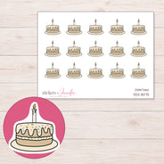DDZ-8075 planner sticker sheet with enlarged sticker detail