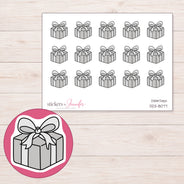 DDZ-8077 planner sticker sheet with enlarged sticker detail