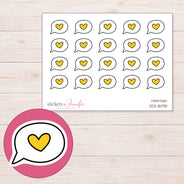 DDZ-8090 planner sticker sheet with enlarged sticker detail