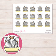 DDZ-8099 planner sticker sheet with enlarged sticker detail