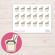 DDZ-8101 planner sticker sheet with enlarged sticker detail