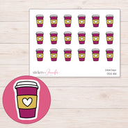 DDZ-8111 planner sticker sheet with enlarged sticker detail