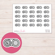 DDZ-8112 planner sticker sheet with enlarged sticker detail