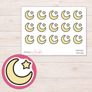 DDZ-8114 planner sticker sheet with enlarged sticker detail