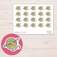 DDZ-8116 planner sticker sheet with enlarged sticker detail