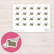DDZ-8117 planner sticker sheet with enlarged sticker detail