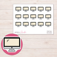 DDZ-8125 planner sticker sheet with enlarged sticker detail