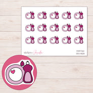 DDZ-8128 planner sticker sheet with enlarged sticker detail