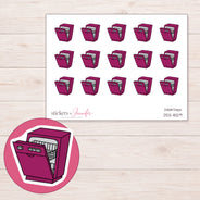 DDZ-8129 planner sticker sheet with enlarged sticker detail