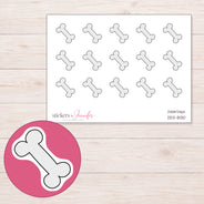 DDZ-8130 planner sticker sheet with enlarged sticker detail