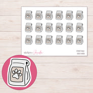 DDZ-8131 planner sticker sheet with enlarged sticker detail