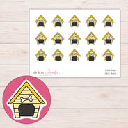 DDZ-8132 planner sticker sheet with enlarged sticker detail